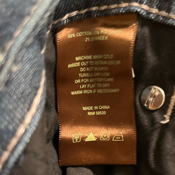 KUT “MIA” Toothpick Skinny Jeans, SZ 10 stretchy, mid-rise, scrape distress - Picture 9 of 12